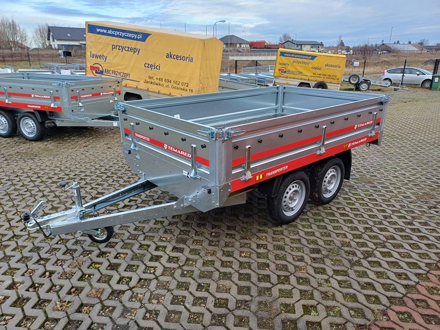 Przyczepa 2 osiowa TRANSPORTER TEMARED 254x151x40cm DMC 750 kg